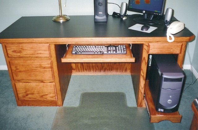 red oak desk